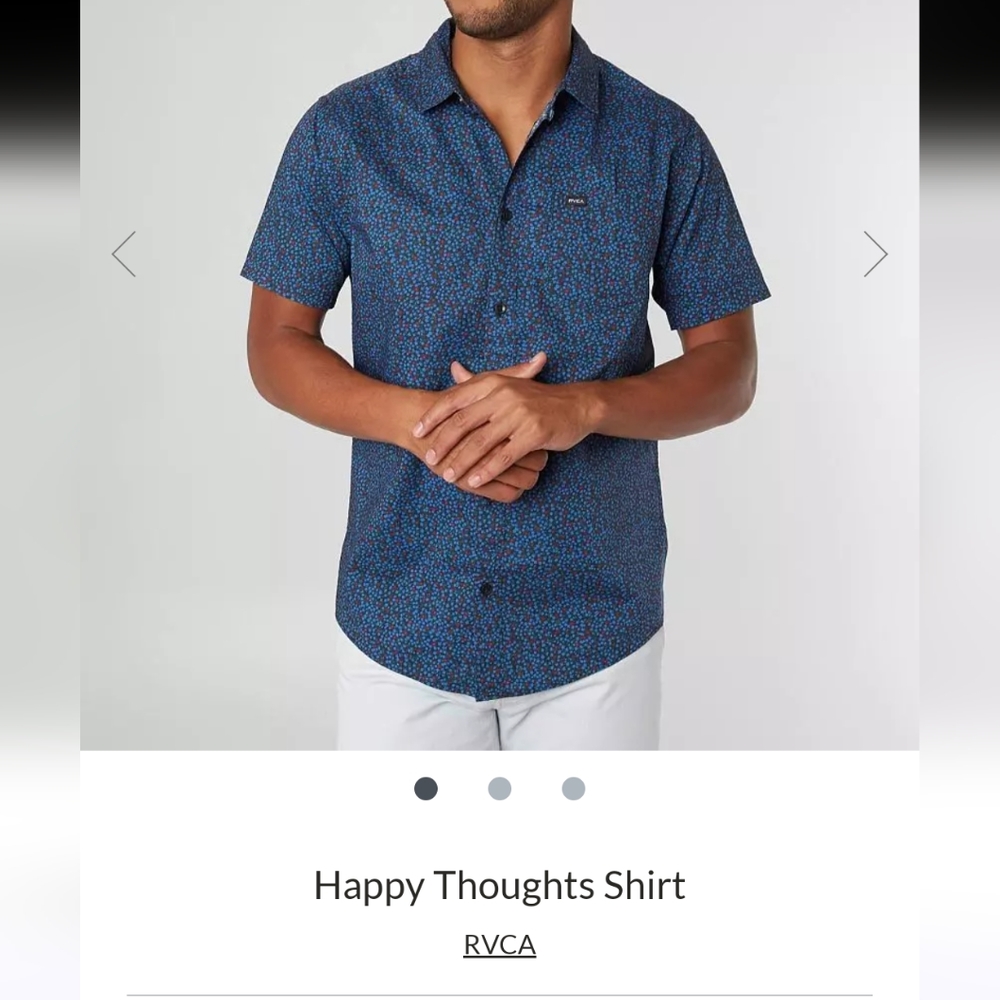 RVCA Happy Thoughts Men's Button Down Tee